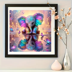 Vibrant Rainbow Jigsaw Puzzle 1000pcs Colorful Elephant & Butterflies