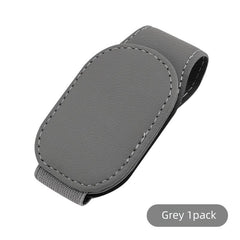 Car Sunglasses Holder Clip Magnetic Leather Sun Visor Organizer