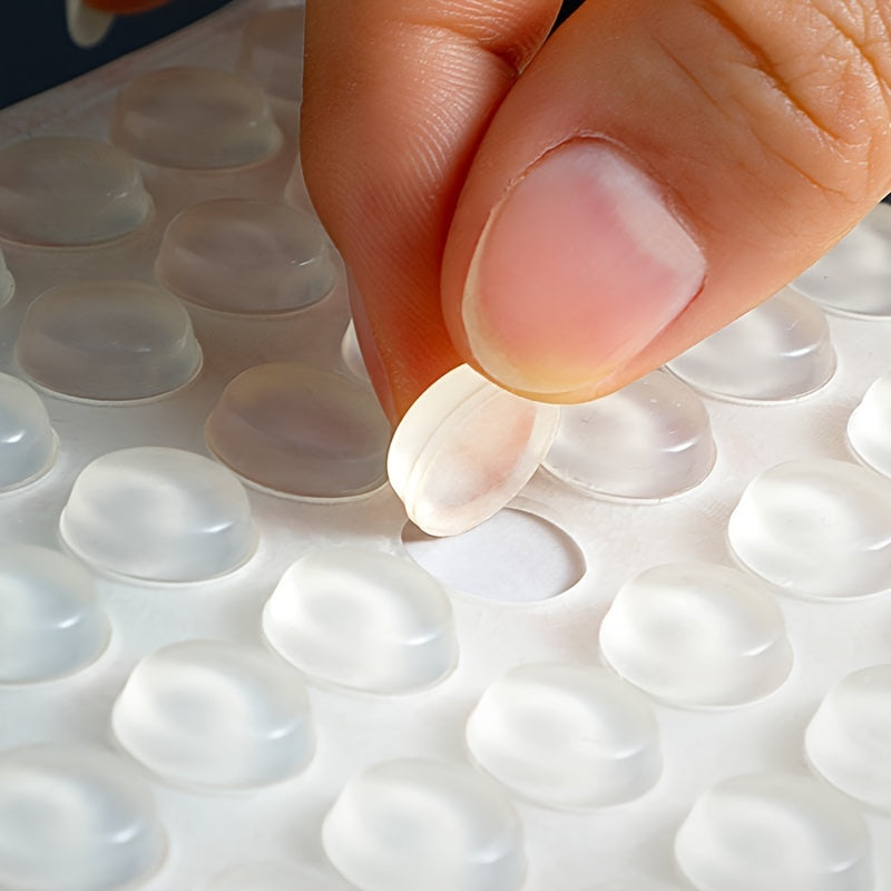 50pcs Clear Rubber Bumpers Self Adhesive Buffer Pads Cabinet Door Drawer