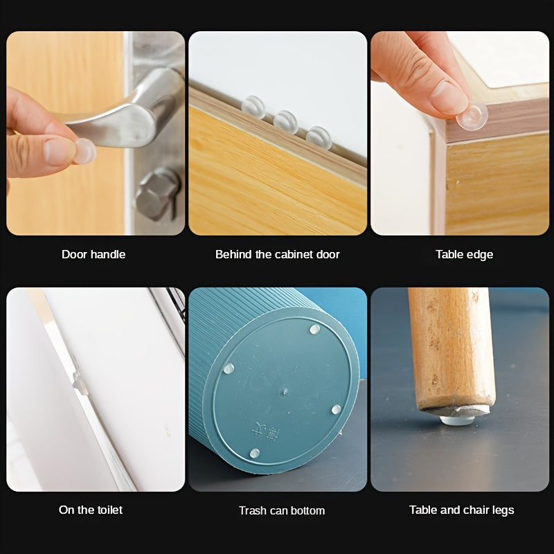 50pcs Clear Rubber Bumpers Self Adhesive Buffer Pads Cabinet Door Drawer
