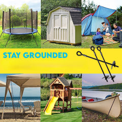 8pcs 15in Heavy-duty Swing Ground Anchors for Swings and Tents
