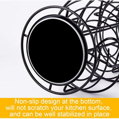 Spiral Metal Egg Dispenser Rack Household Storage Organizer