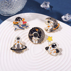 Astronaut Series Metal Pins for Backpack and Clothes