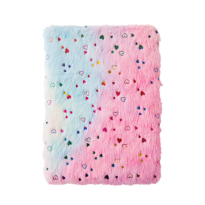 Plush Notebook A4 Gradient Student Diary High Value Gift Notepad