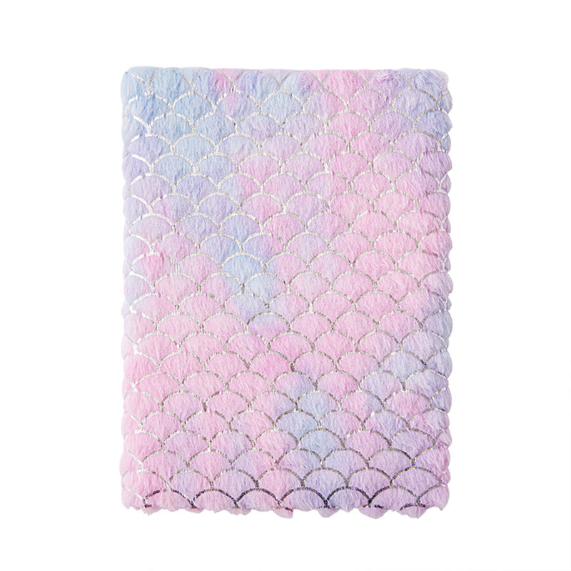 Plush Notebook A4 Gradient Student Diary High Value Gift Notepad