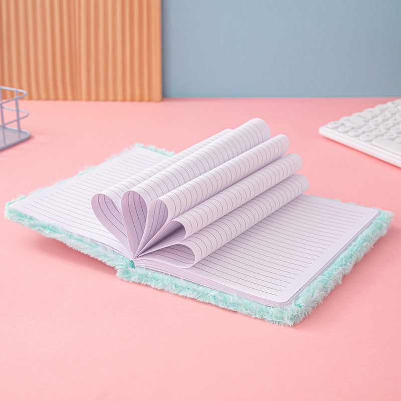 Plush Notebook A4 Gradient Student Diary High Value Gift Notepad
