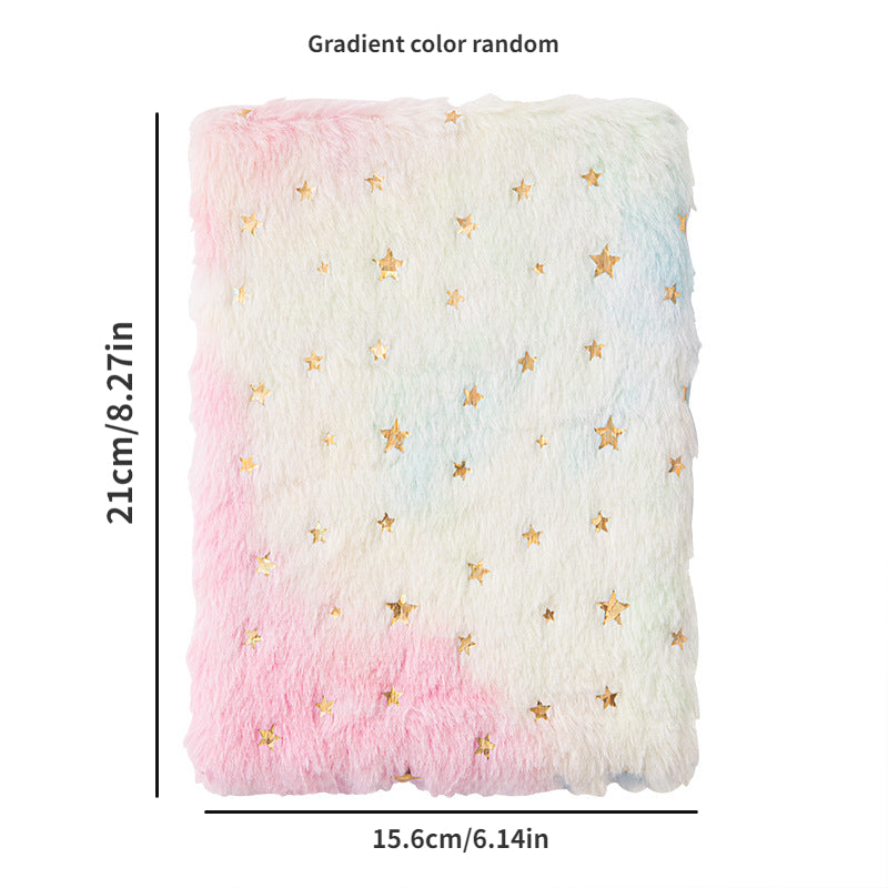 Plush Notebook A4 Gradient Student Diary High Value Gift Notepad