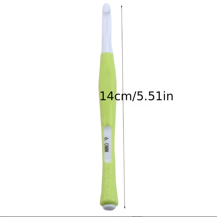 8pcs Candy Crochet Hooks Set with Soft Grip Handles for Arthritic Hands