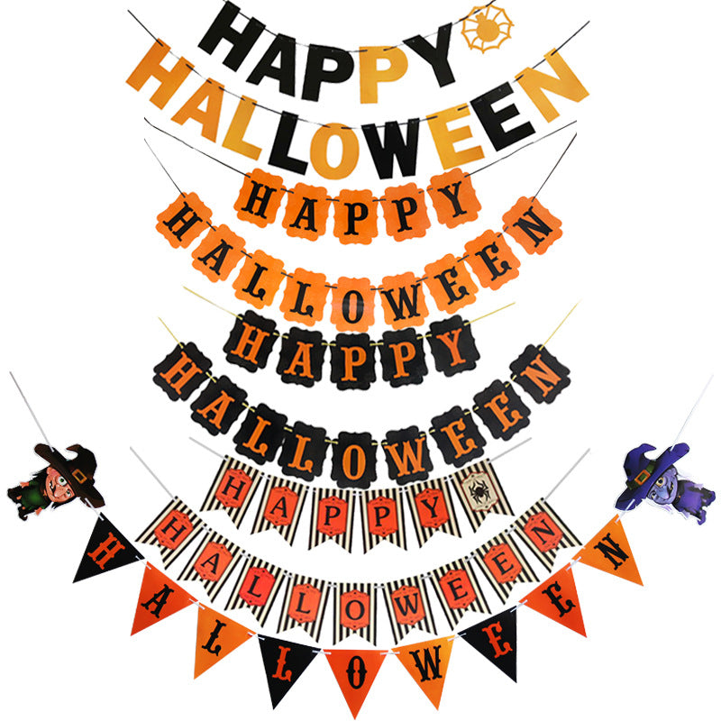 Halloween Banner Mantle Fireplace Home Decor