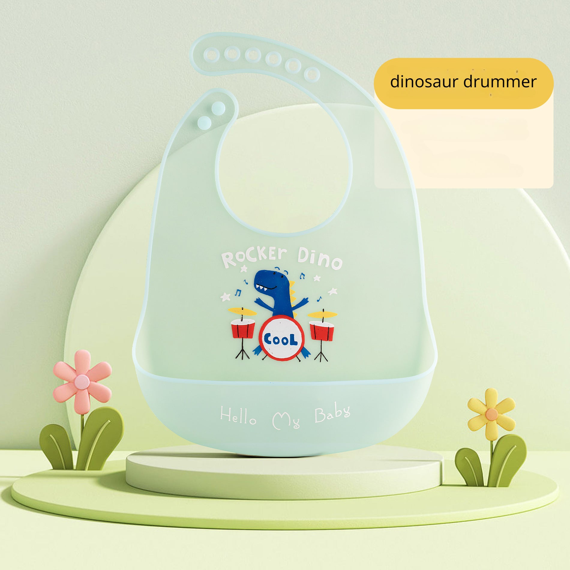 Silicone Waterproof Baby Bib Adjustable Bib For Babies