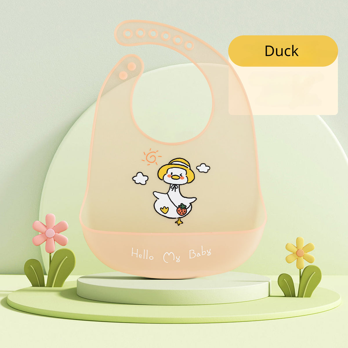 Silicone Waterproof Baby Bib Adjustable Bib For Babies