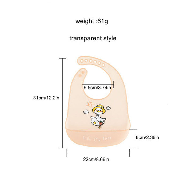 Silicone Waterproof Baby Bib Adjustable Bib For Babies
