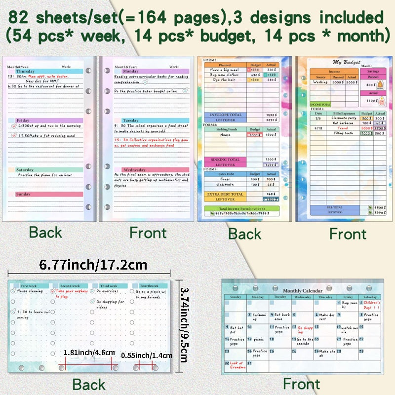 A6 Budget Planner Savings Notepad with Sticker