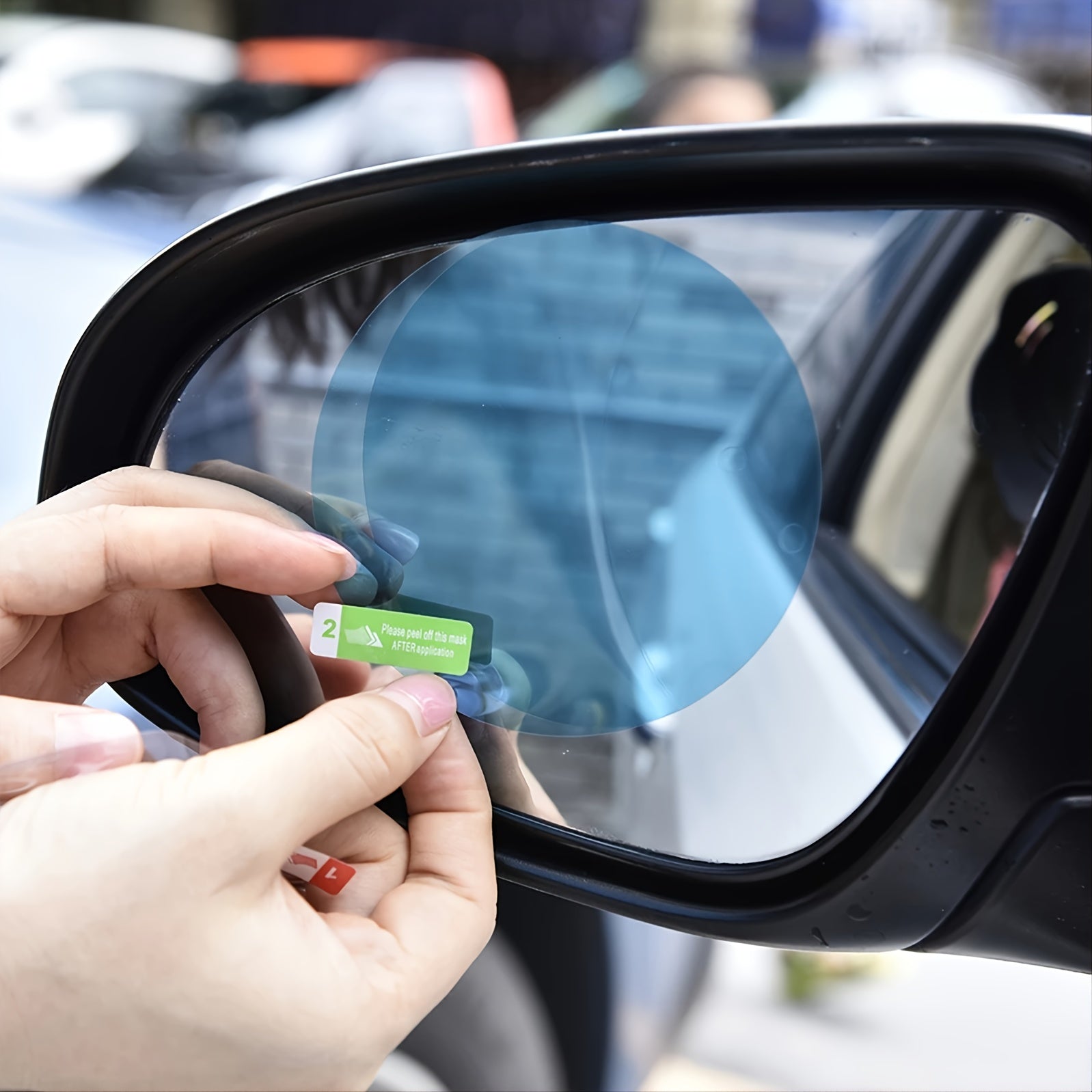 2pcs Car Rear Lens Anti Rain Film Nanocrysmic Anti Rain Patch Film