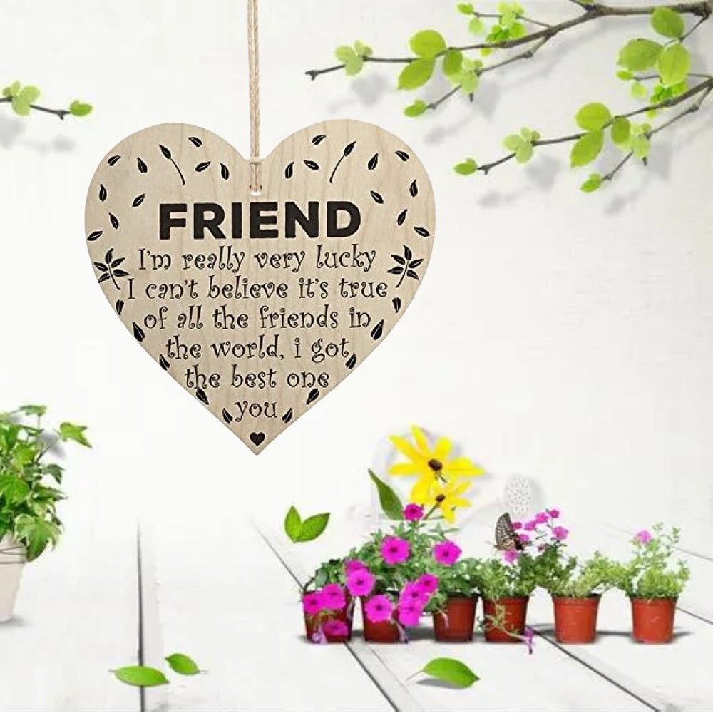Wooden Love Door Hanging Sign - Friendship Plaque Gift