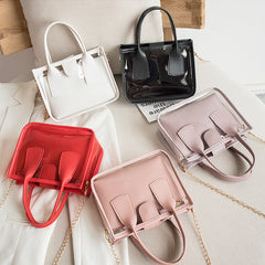 Girls Transparent Small Crossbody Bag with Chain Jelly Bag Clutch Bag