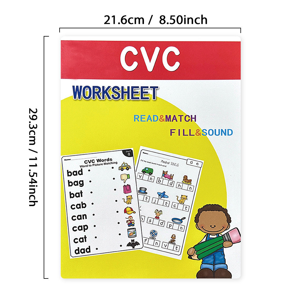 LACHILLY English CVC Words & Phonics Workbook for Kids