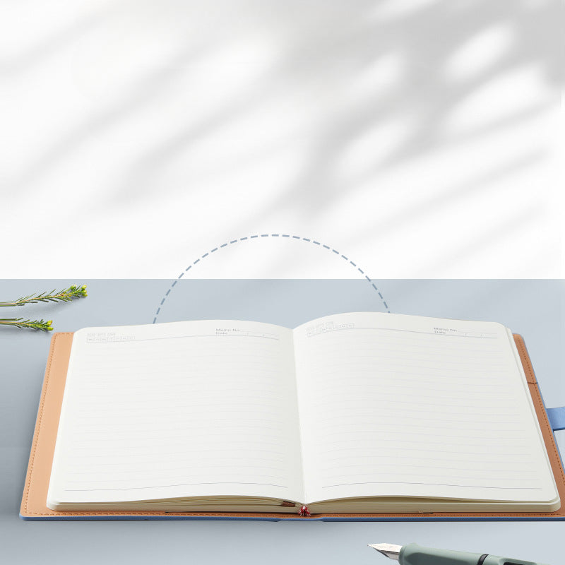 A5 Embossed Notebook for Business Office,  Meeting Records Notepad Set
