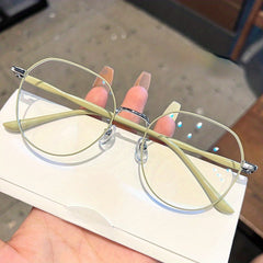 Retro Thin Frame Glasses Anti Light for Computer Tablet Mobile Games