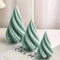 DIY Crystal Drop Glue Mold Cone Shape Spiral Pattern Candle Silicone Mold