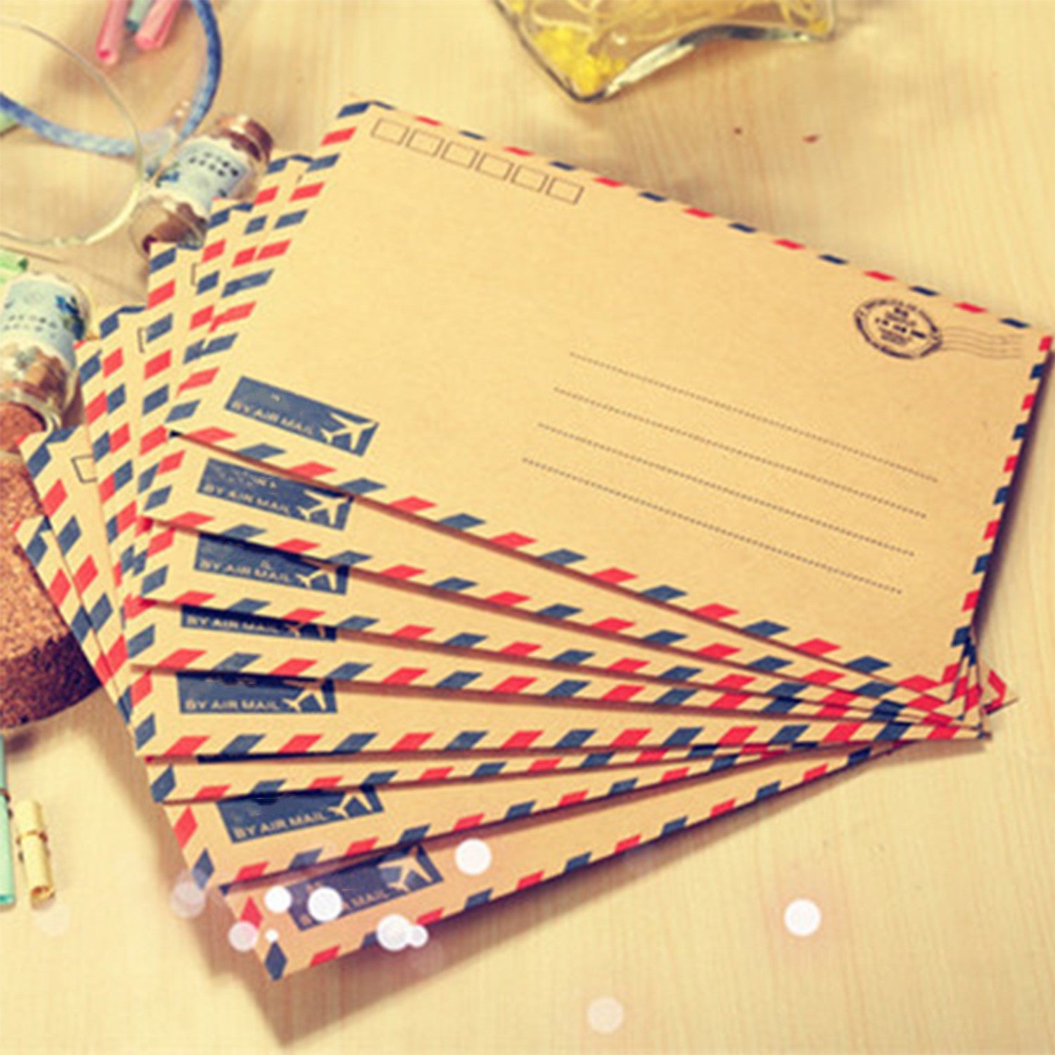 8pcs Vintage Envelopes Retro Style Classic Aged Envelopes