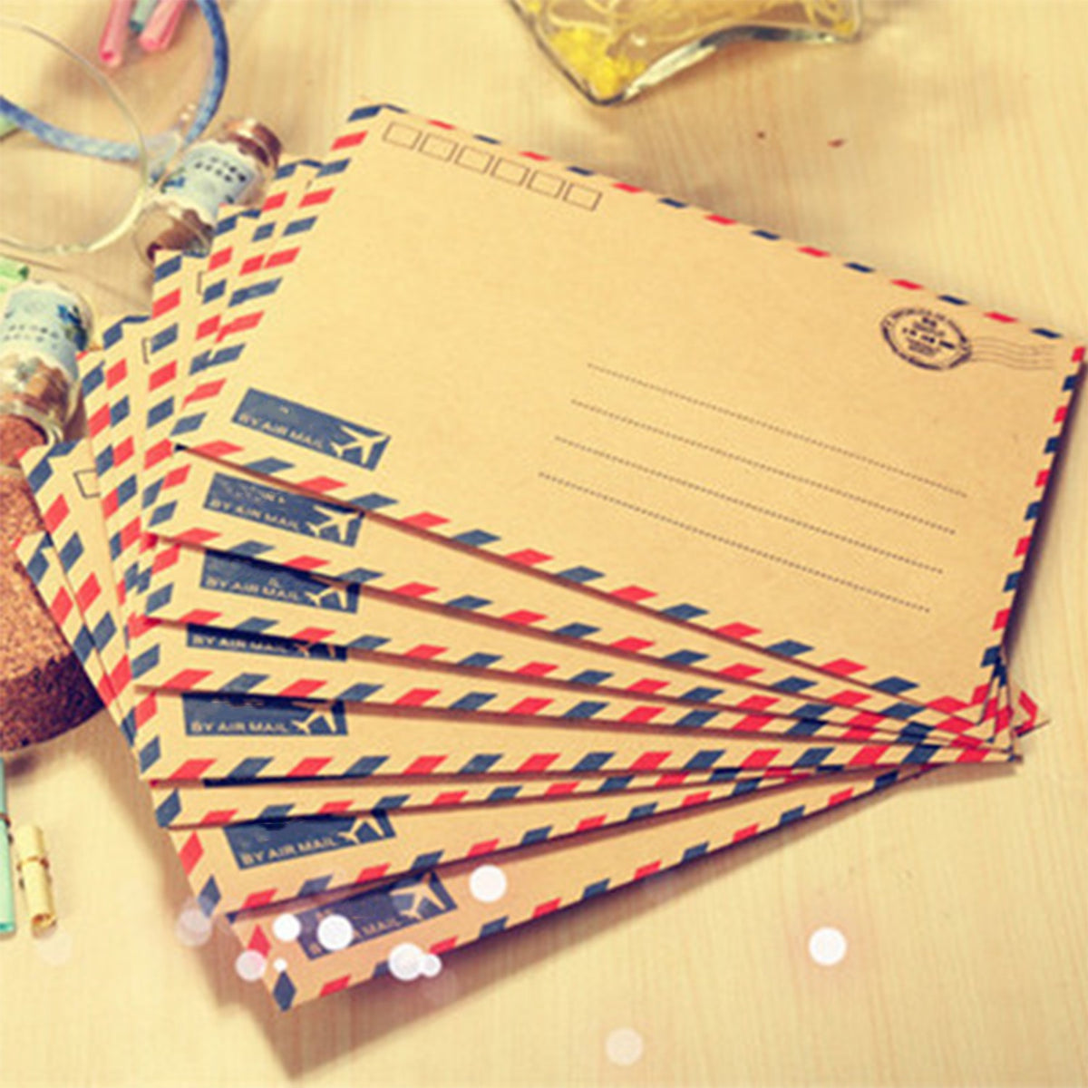 8pcs Vintage Envelopes Retro Style Classic Aged Envelopes