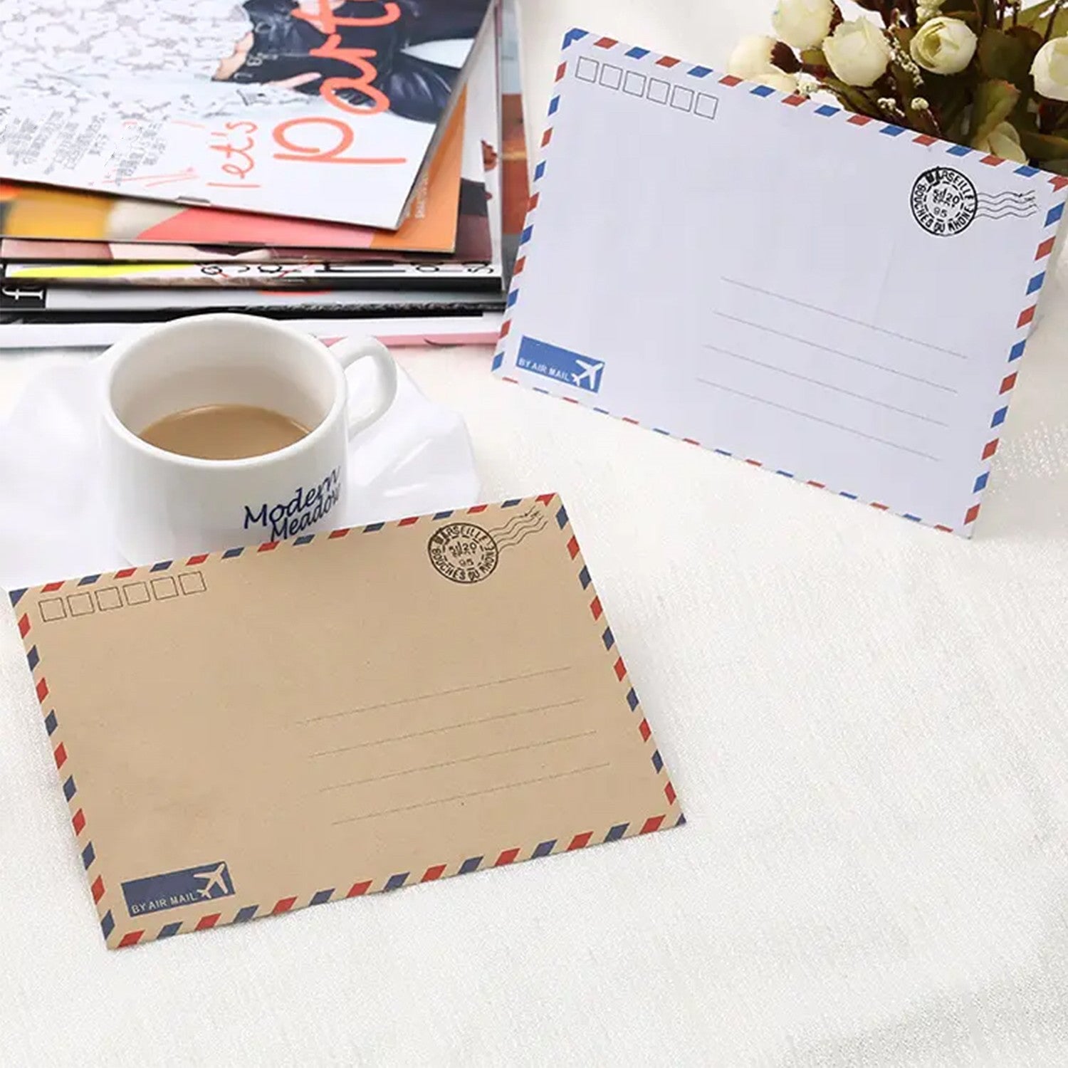 8pcs Vintage Envelopes Retro Style Classic Aged Envelopes