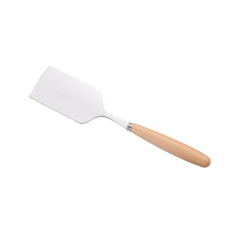 Stainless Steel Pancake Steak Shovel with Wooden Handle