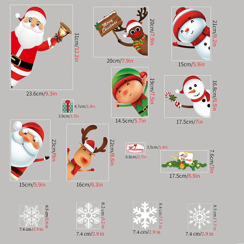 Christmas Snowflake Window Clings Window Stickers Glass Window Decorations