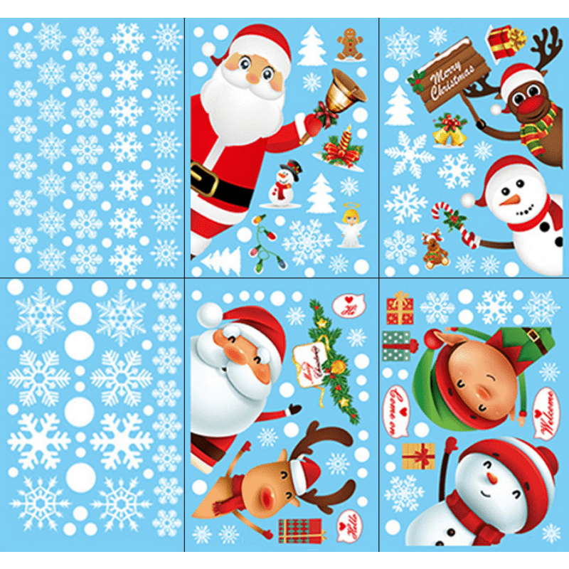 Christmas Snowflake Window Clings Window Stickers Glass Window Decorations
