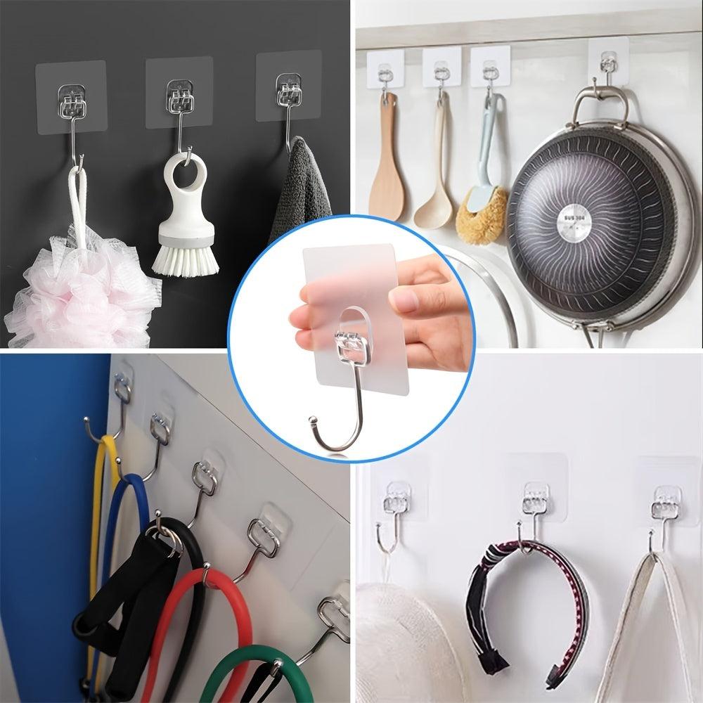 10pcs Heavy Duty Large Adhesive Hooks 16 78 KG Max Hotel Home Organization