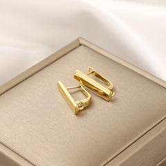 Geometric Glossy Earrings Creative Personality Banquet Party Jewelry