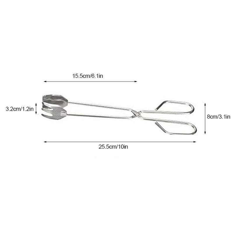 Stainless Steel Kitchen Tongs Scissors Salad Tong Kitchen Supplies