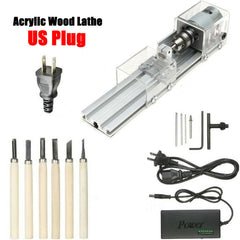 Mini Wood Lathe Machine DIY Woodworking Buddha Pearl Lathe