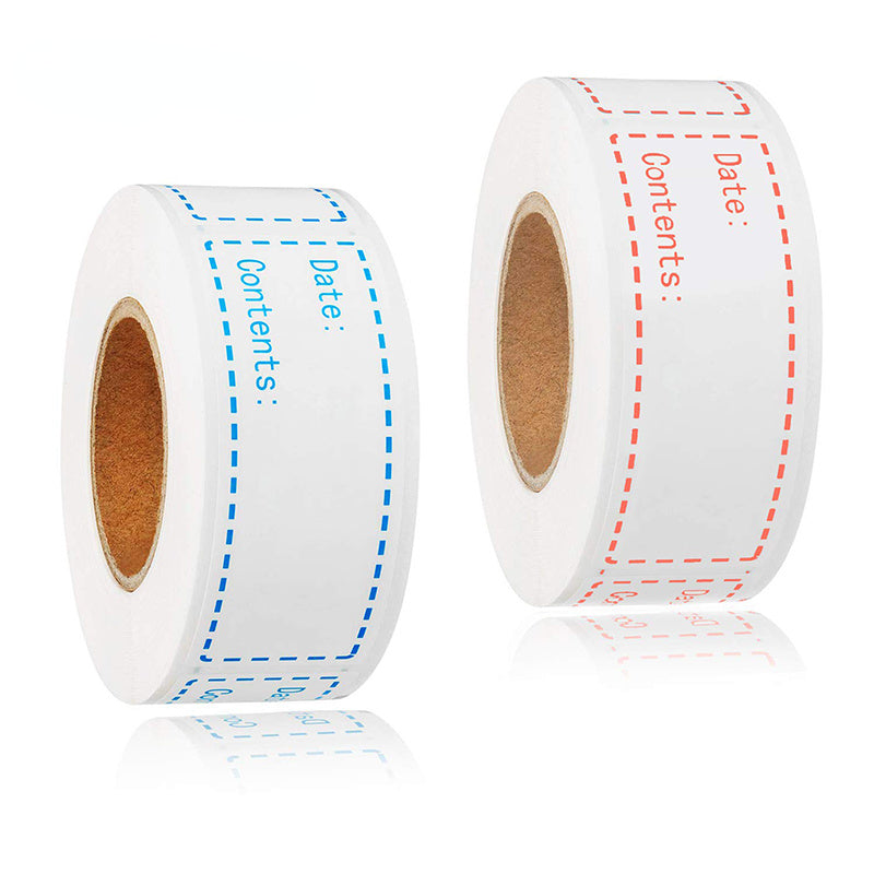 125 Sheets Removable Freezer Labels 2.54 x 7.62 cm