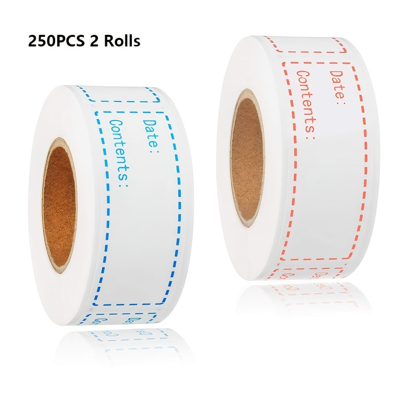 125 Sheets Removable Freezer Labels 2.54 x 7.62 cm
