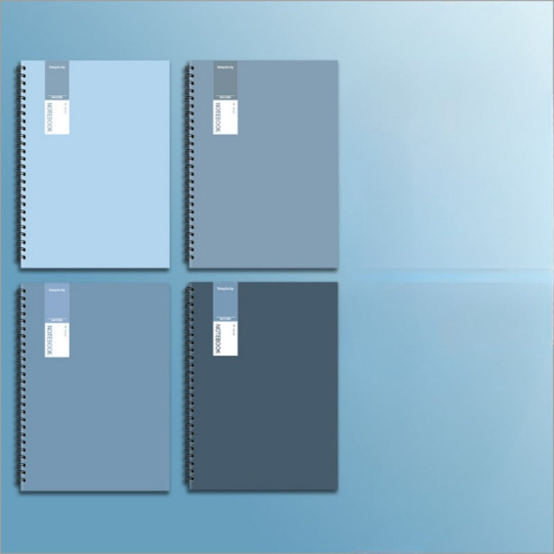 A4 Exam Study Notebook, Coil Thickening Style