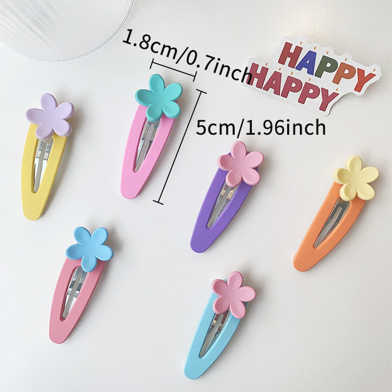 6pcs Heart Flower Bowknot Hair Clips for Girls