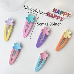 6pcs Heart Flower Bowknot Hair Clips for Girls
