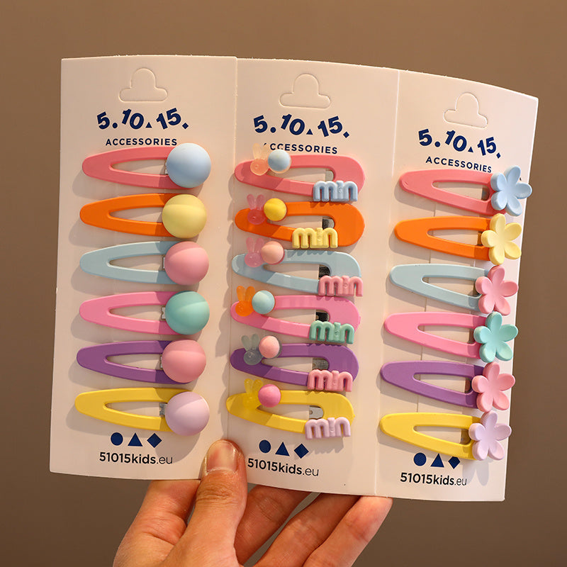 6pcs Heart Flower Bowknot Hair Clips for Girls