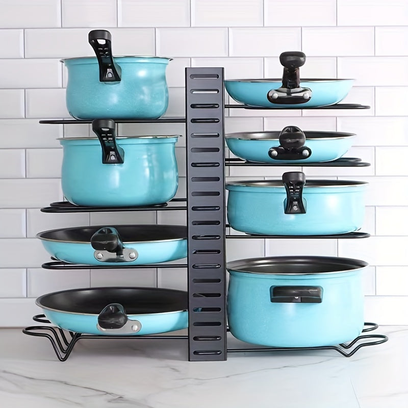 Pot And Pan Organizer For Cabinet 5 Layer Storage Racks Vertical Pot Cover Rack