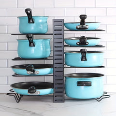 Pot And Pan Organizer For Cabinet 5 Layer Storage Racks Vertical Pot Cover Rack
