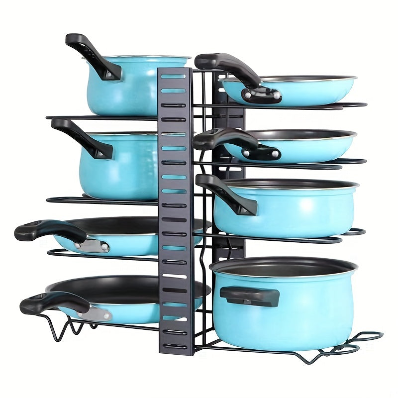 Pot And Pan Organizer For Cabinet 5 Layer Storage Racks Vertical Pot Cover Rack