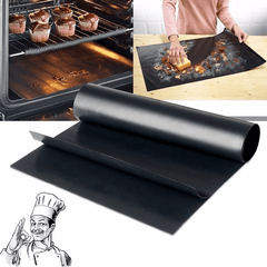 2pcs Non-stick BBQ Grill Mat Reusable Baking Liners Teflon Cook