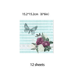 12pcs Paper Retro Journal Decoration DIY Tools For Stationery Arts Crafts