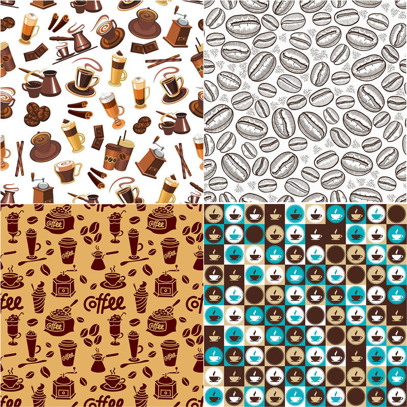 12 Sheets Coffee Material Paper Retro Hand Account DIY Tools Stationery Crafts