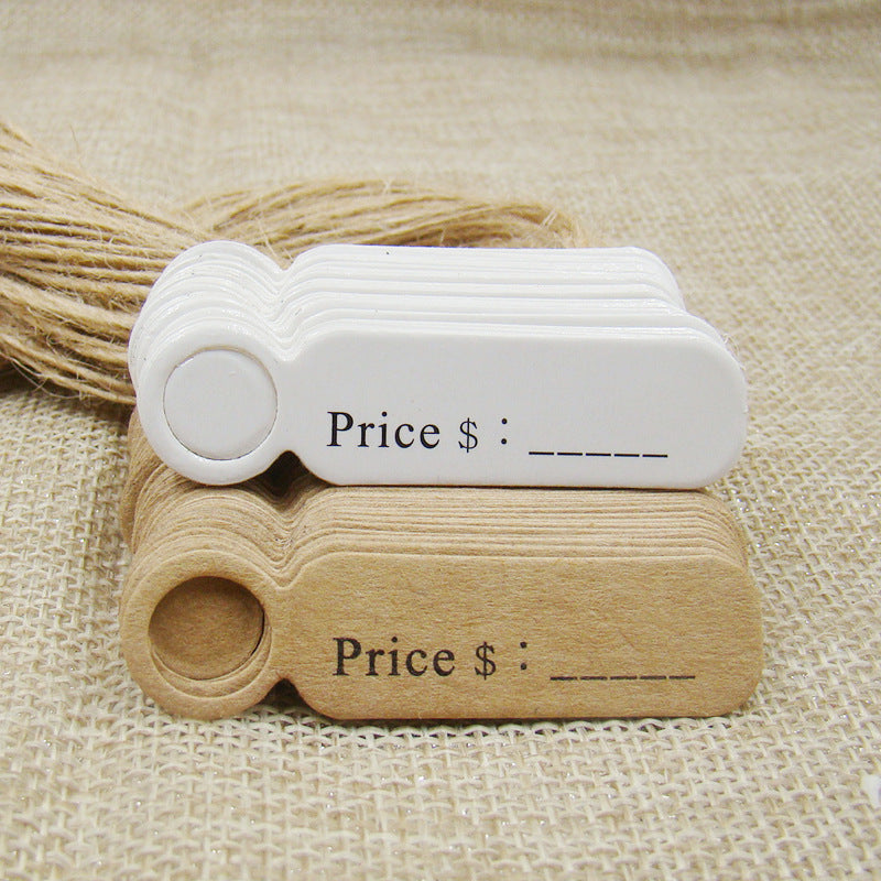 100pcs Baking Small Label DIY Jewelry Material Hangtag Bookmark Gift Card