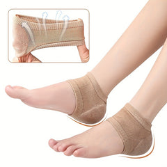 Gel Heel Protectors Silicone Heel Pads & Socks for Foot Care