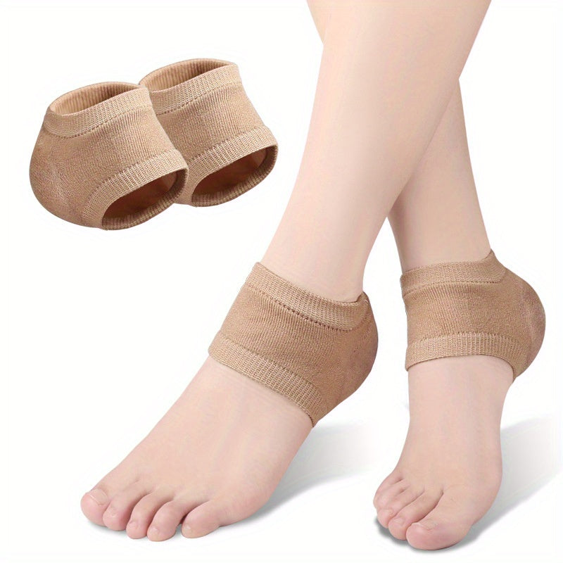 Gel Heel Protectors Silicone Heel Pads & Socks for Foot Care