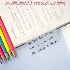 200pcs Transparent Sticky Notes 7.62x7.62cm Waterproof Self Adhesive